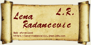 Lena Radančević vizit kartica